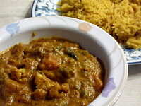 南インドの野菜カリーとバスマティ・ライス